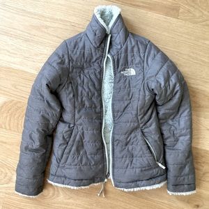 Girls reversible sherpa lined coat